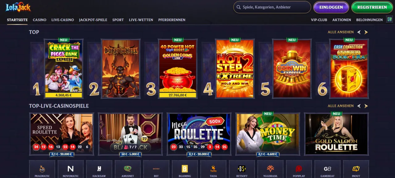 Lolajack Casino Preview